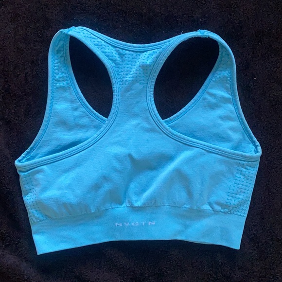 Aqua blue NVGTN sports bra. - Picture 4 of 4